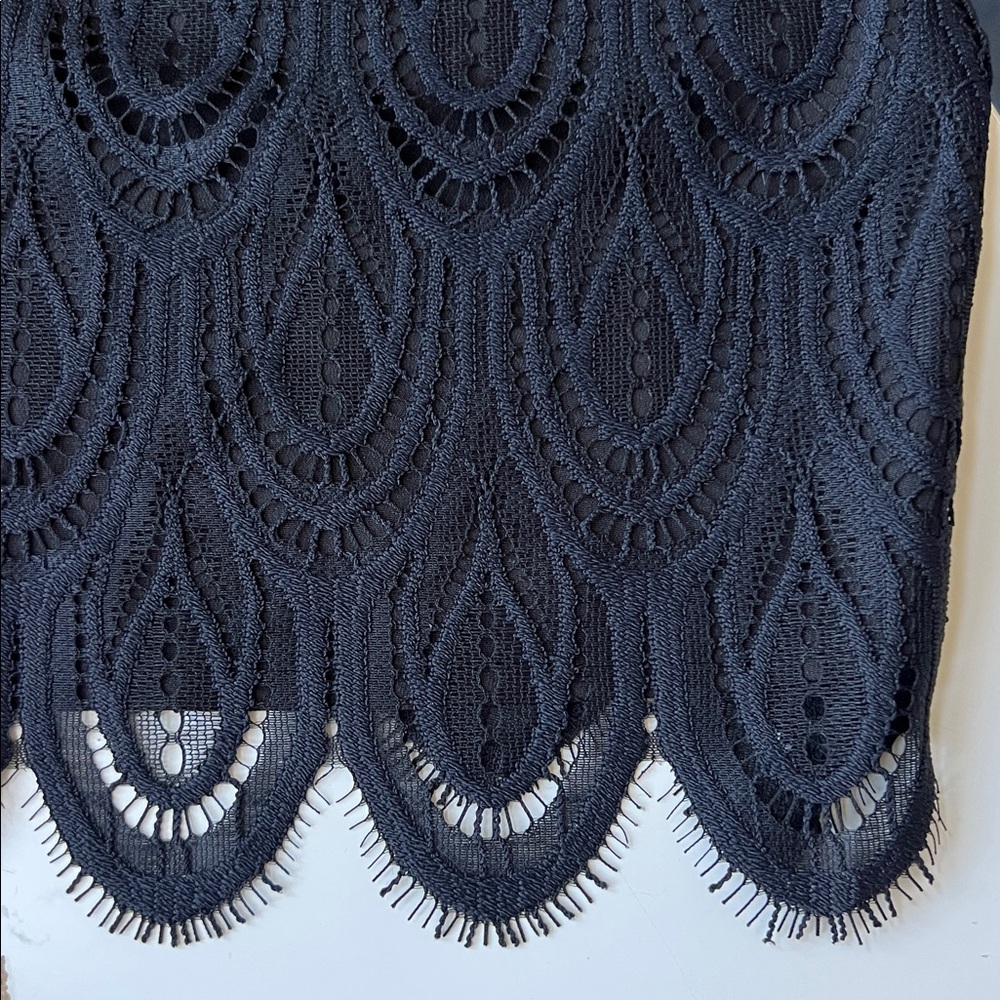 Lilly Pulitzer Hutton Shorts in black Two-Tone Feather Eyelet Scallop Lace 8 - Picture 4 of 9